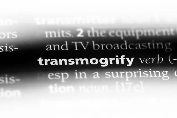 Transmogrify Word Dictionary Концепция Трансмогрификации — стоковое фото