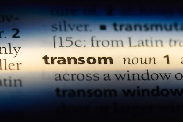 Palavra Transom Dicionário Conceito Transom — Fotografia de Stock