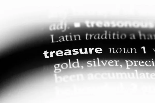 treasure word in a dictionary. treasure concept.