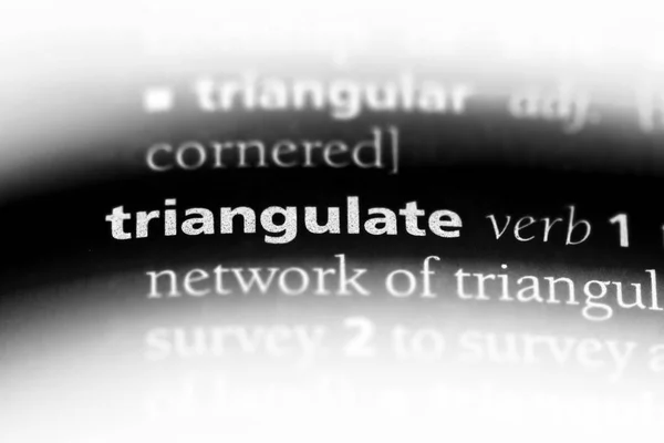 Триангулированное Слово Словаре Концепция Триангуляции — стоковое фото