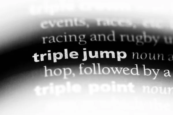 triple jump word in a dictionary. triple jump concept.