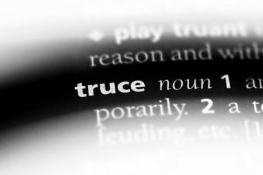 ateşkes Word'de bir sözlük. ateşkes kavramı.