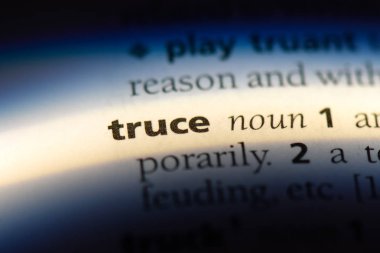 ateşkes Word'de bir sözlük. ateşkes kavramı.