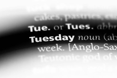 Salı Word'de bir sözlük. Salı kavramı.