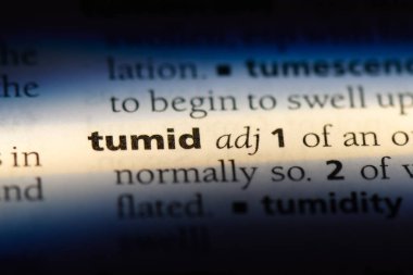 tumid tek kelimeyle bir sözlük. tumid kavramı.