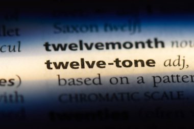 on iki ton Word'de bir sözlük. on iki ton kavramı.