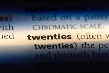 yirmili bir sözlükte kelime. Yirmili kavramı.