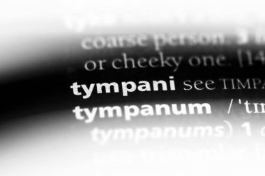 bir sözlüğü'ndeki Tympani sözcüğü. Tympani kavramı.