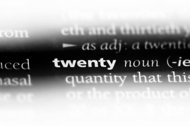 Yirmi kelime sözlüğe. Yirmi kavramı.