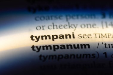 bir sözlüğü'ndeki Tympani sözcüğü. Tympani kavramı.