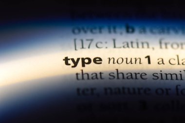 sözcük sözlükte yazın. türü kavramı.