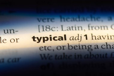 tipik tek kelimeyle bir sözlük. tipik kavramı.