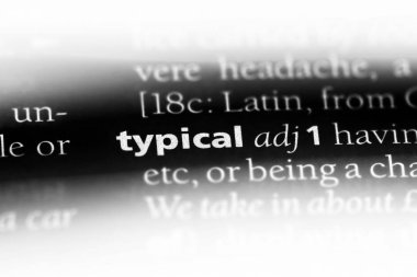 tipik tek kelimeyle bir sözlük. tipik kavramı.