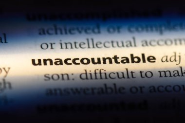 sorumsuz tek kelimeyle bir sözlük. sorumsuz kavramı.