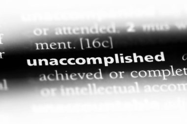 bir sözlüğü'ndeki tamamlanamadı sözcüğü. tamamlanamadı kavramı.