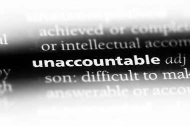 sorumsuz tek kelimeyle bir sözlük. sorumsuz kavramı.