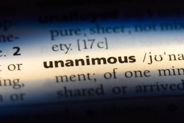 oybirliği ile sözcük sözlüğe. oybirliği ile kavramı.