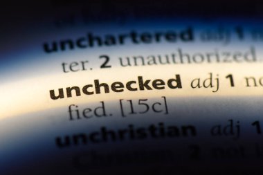 bir sözlüğü'ndeki denetlenmeyen sözcüğü. denetlenmeyen kavramı.