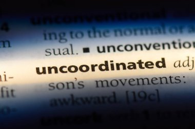 bir sözlüğü'ndeki koordinasyonsuzluk sözcüğü. koordinasyonsuzluk kavramı.