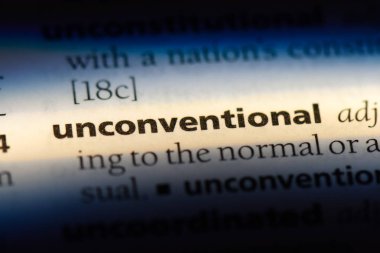 sıradışı tek kelimeyle bir sözlük. sıradışı konsept.