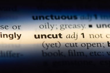 kesilmemiş tek kelimeyle bir sözlük. kesilmemiş kavramı.