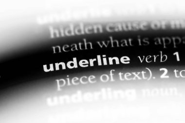 altı çizili sözcük sözlüğe. altı çizili kavramı.