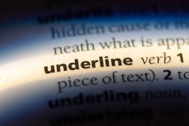 altı çizili sözcük sözlüğe. altı çizili kavramı.