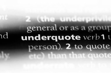 bir sözlüğü'ndeki sözcüğü underquote. kavram underquote.
