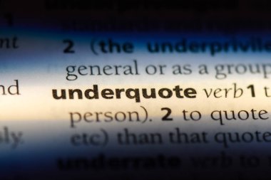 bir sözlüğü'ndeki sözcüğü underquote. kavram underquote.