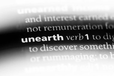 bir sözlüğü'ndeki sözcüğü ortaya çıkarmak. kavramı ortaya çıkarmak.