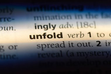 bir sözlüğü'ndeki sözcüğü açılmak. kavram açılmak.