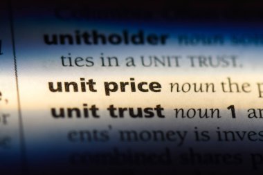 Birim Fiyat sözcük sözlüğe. Birim Fiyat kavramı.