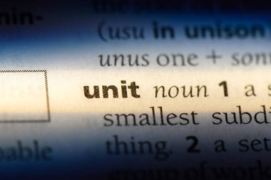 birimini kelimeyle bir sözlük. birim kavramı.