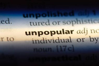 popüler olmayan tek kelimeyle bir sözlük. popüler olmayan kavramı.