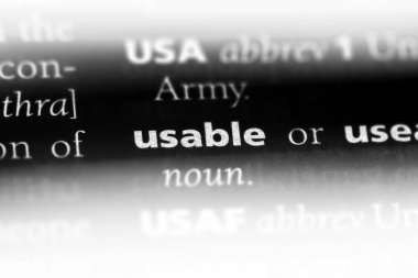 bir sözlüğü'ndeki kullanılabilir sözcüğü. kullanılabilir kavramı.