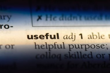 bir sözlük yararlı kelime. yararlı kavramı.