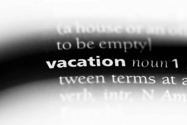 tatil Word'de bir sözlük. tatil kavramı.