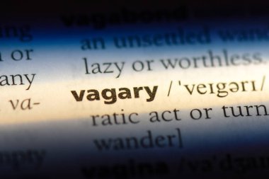 vagary sözcük sözlüğe. vagary kavramı.