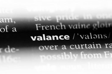 bir sözlüğü'ndeki sözcüğü valance. Valance kavramı.