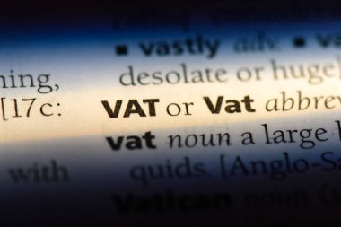 KDV vergi sözcük sözlüğe. KDV vergi kavramı.