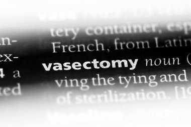 Vazektomi Word'de bir sözlük. Vazektomi kavramı.