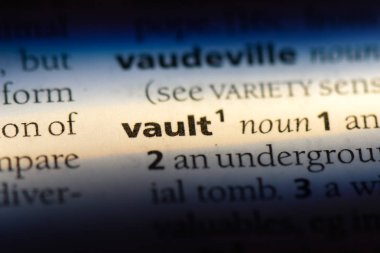 bir sözlüğü'ndeki sözcüğü tonoz. kasa kavramı.