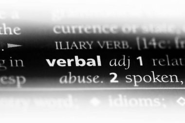 bir sözlüğü'ndeki sözlü sözcüğü. sözlü kavramı.