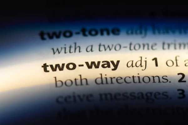 two way word in a dictionary. two way concept.
