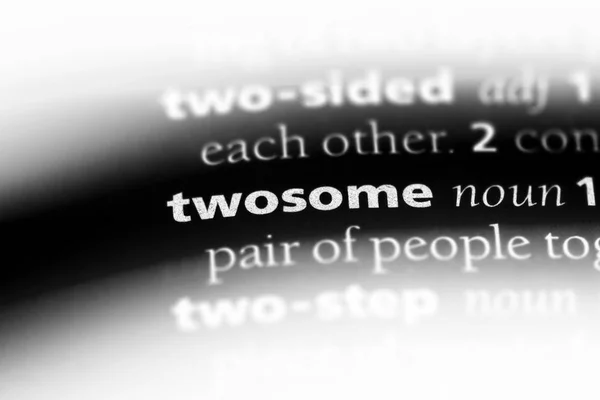 Twosome Λέξη Ένα Λεξικό Twosome Έννοια — Φωτογραφία Αρχείου