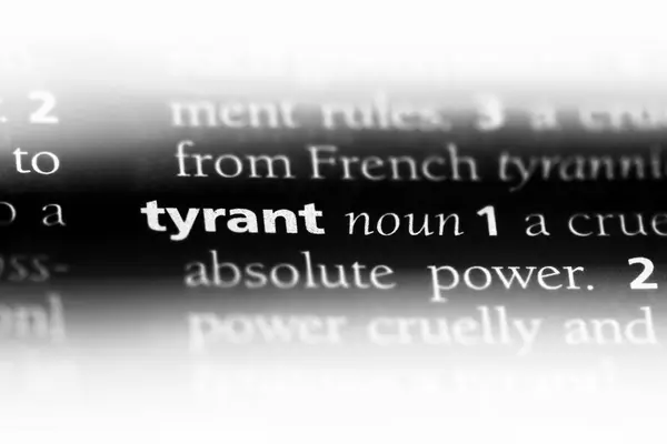 Tyrannenwort Einem Wörterbuch Tyrannenkonzept — Stockfoto