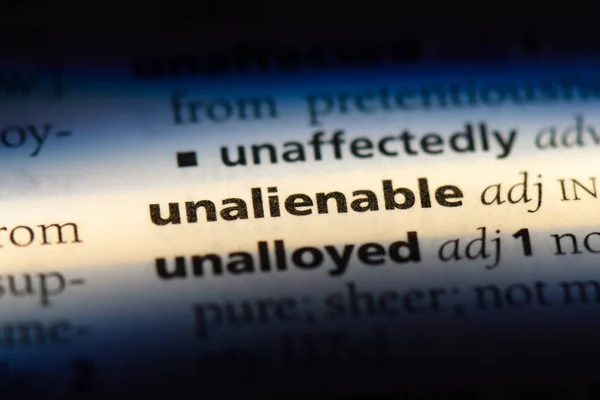 사전에 Unalienable 단어입니다 Unalienable — 스톡 사진