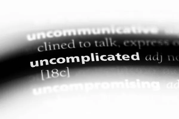 Unkompliziertes Wort Einem Wörterbuch Unkompliziertes Konzept — Stockfoto