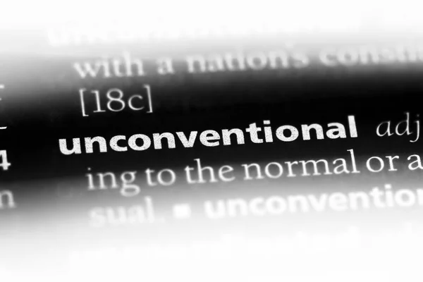 Unconventional Word Dictionary Unconventional Concept — Stock Photo, Image