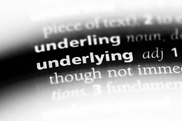 Underlying Word Dictionary Underlying Concept — Stock Photo, Image